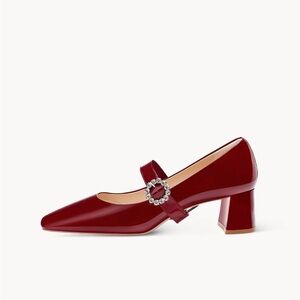 Mary Jane Cranberry 5.0 Patent Leather comfy prom vintage inspired wedding NWOB